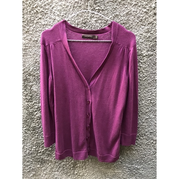 cardigan ungu
