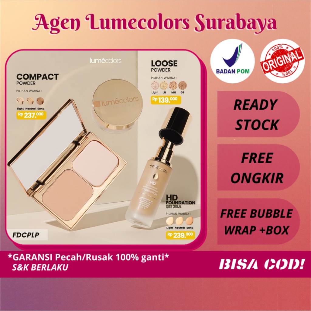 PAKET HEMAT, Lumecolors Bundling FDCPLP, Lumecolors Bundling Paket Hemat, Lumecolors Foundation Shar
