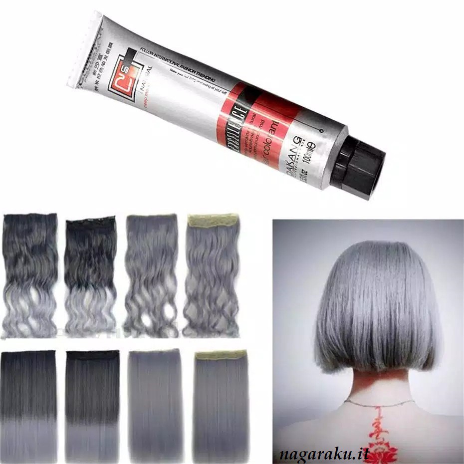 Hair color LEBGSI SILVER GRAY / ash grey color semir