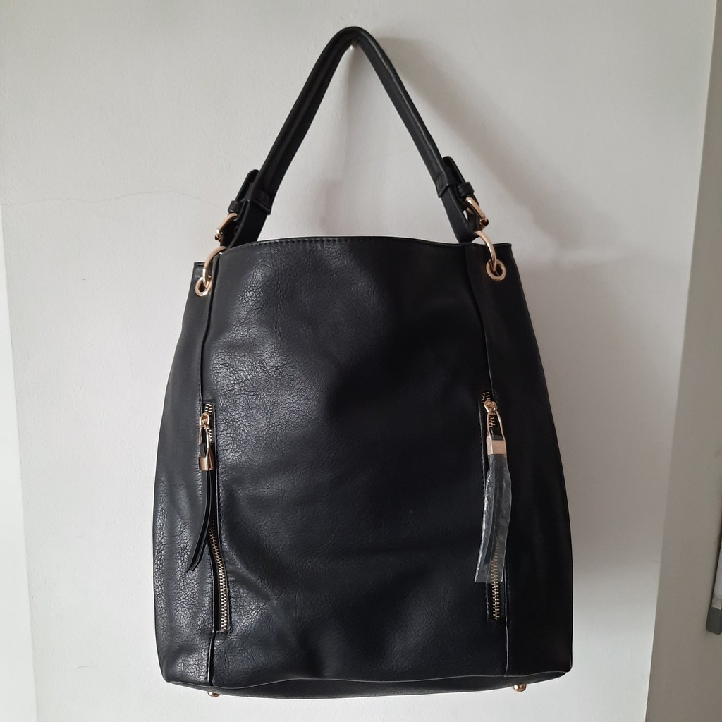 Tas Kantor Besar Wanita dengan Dompet Hitam