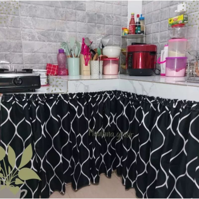 Gratis Ongkir-Gorden penutup kolong dapur uk L 100 cm x T 75 cm