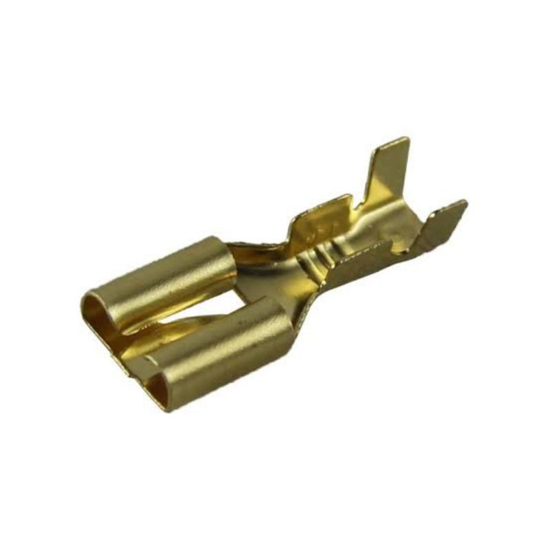 Skun Terminal Kabel Konektor Gepeng / Pipih Female/Perempuan/Cewe/Bikang Soket Kuningan Besar - 7mm