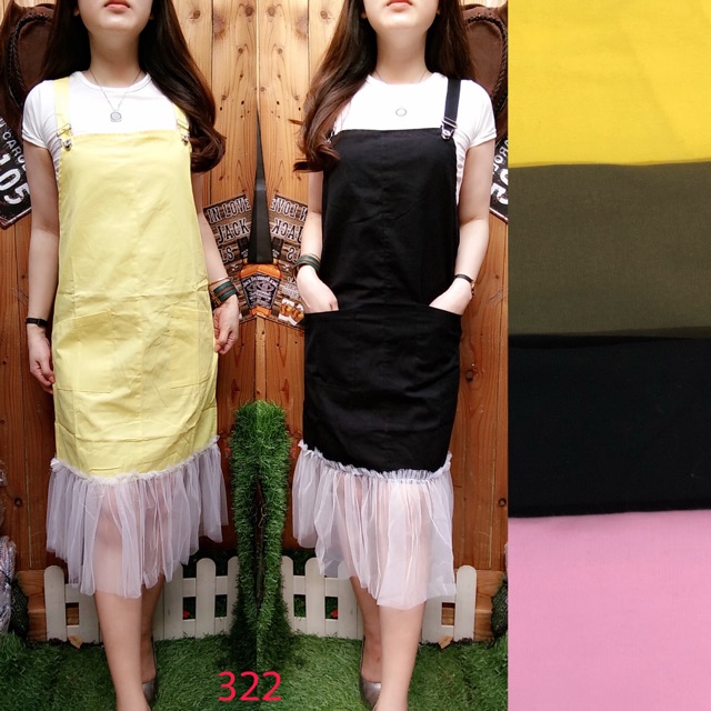 OVERALL TUTU DOUBLE POCKET COLOURBLOCK 322