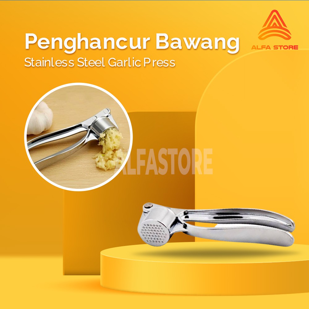 Alat Penghancur Bawang Lebih Mudah Stainless Steel Garlic Pressure