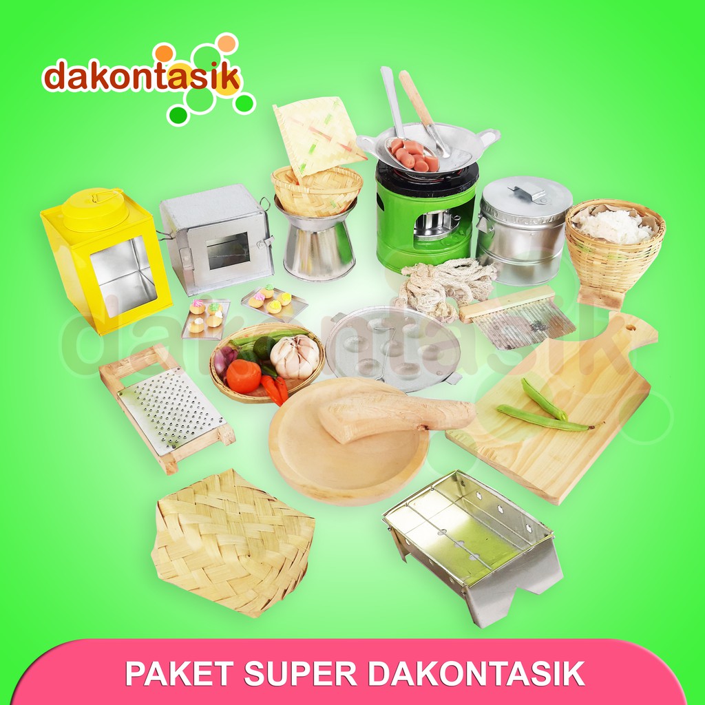 [TERLENGKAP] Paket Super Dakontasik Mainan Anak Kitchen Set Alat Masak