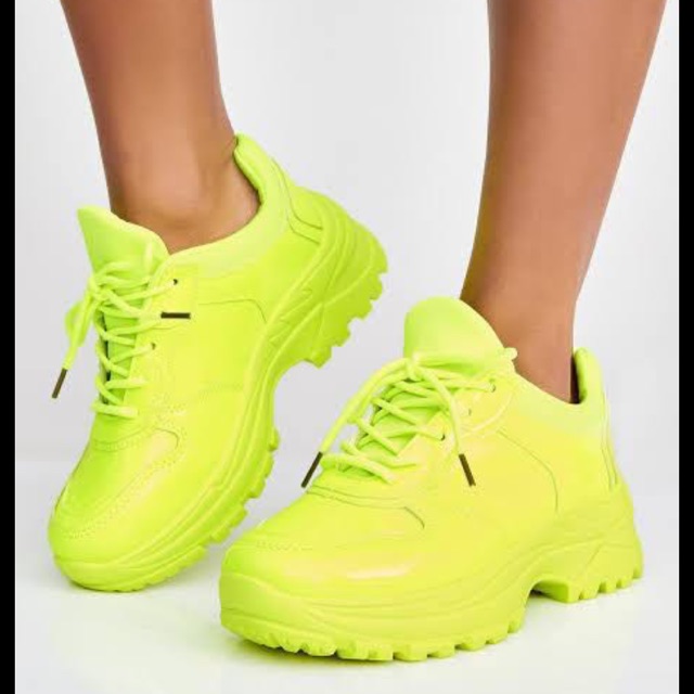 platform green sneakers