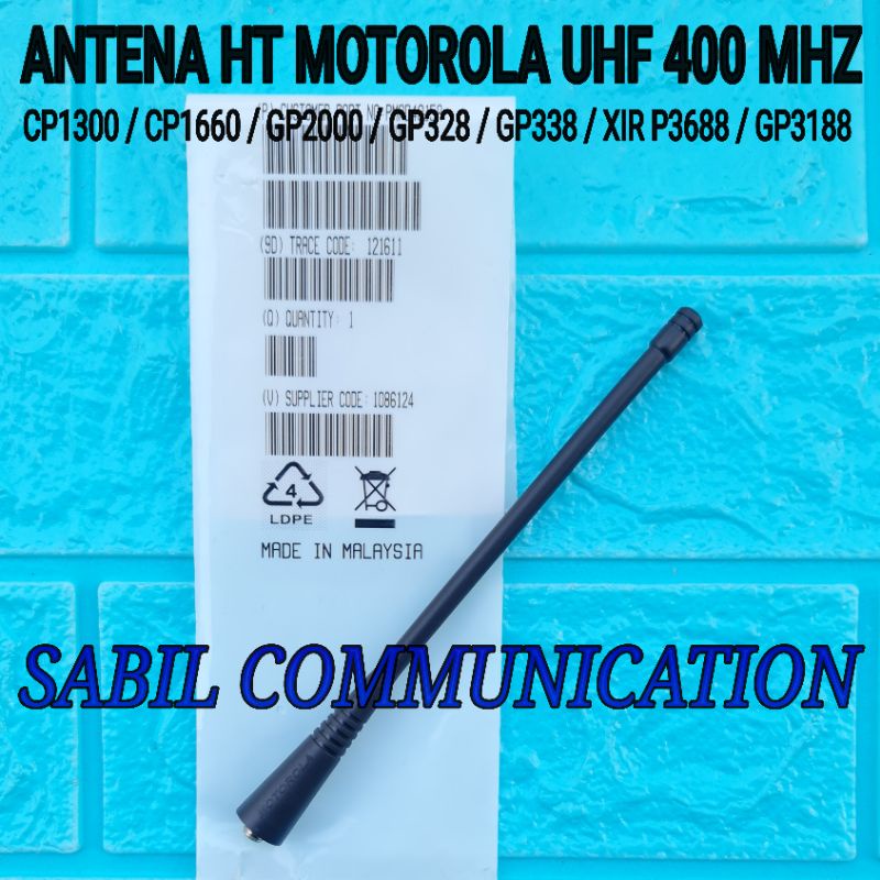 ANTENA HT MOTOROLA UHF 403 - 470MHZ TO MOTOROLA GP338 GP328 MOTOROLA CP1660 GP2000 GP 338 PLUS MURAH