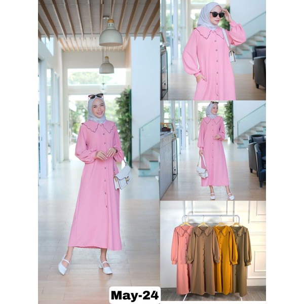 Dress kerah korea midi knit