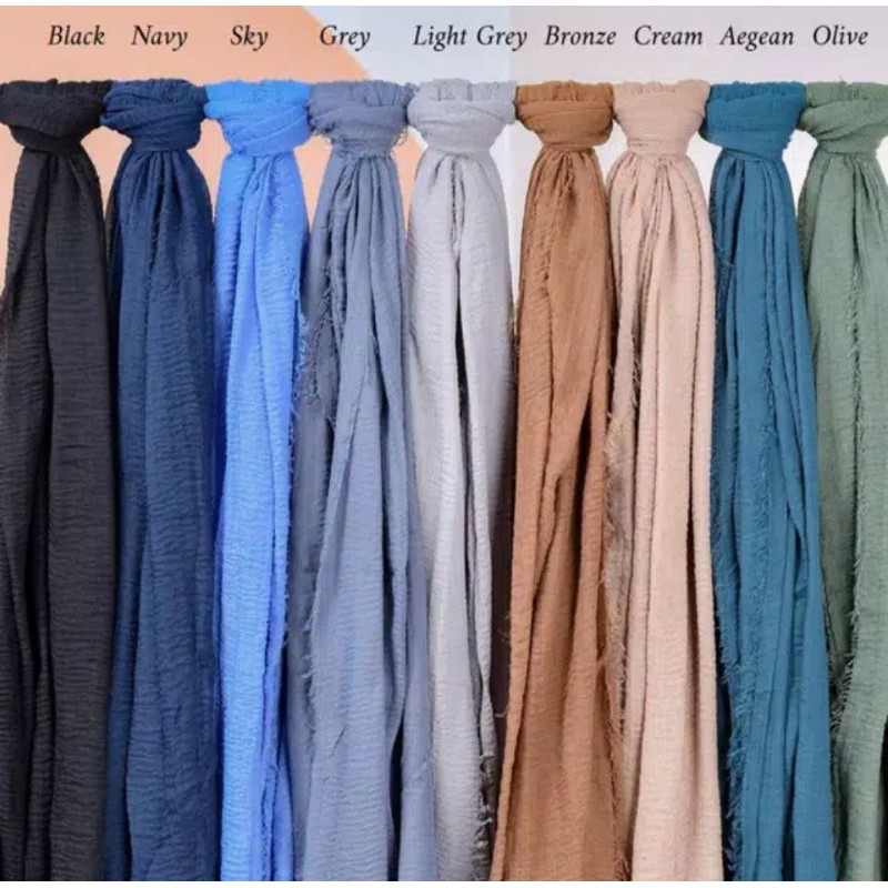 Pasmina crinkle part1 / pasmina polos / pasmina lecek-3