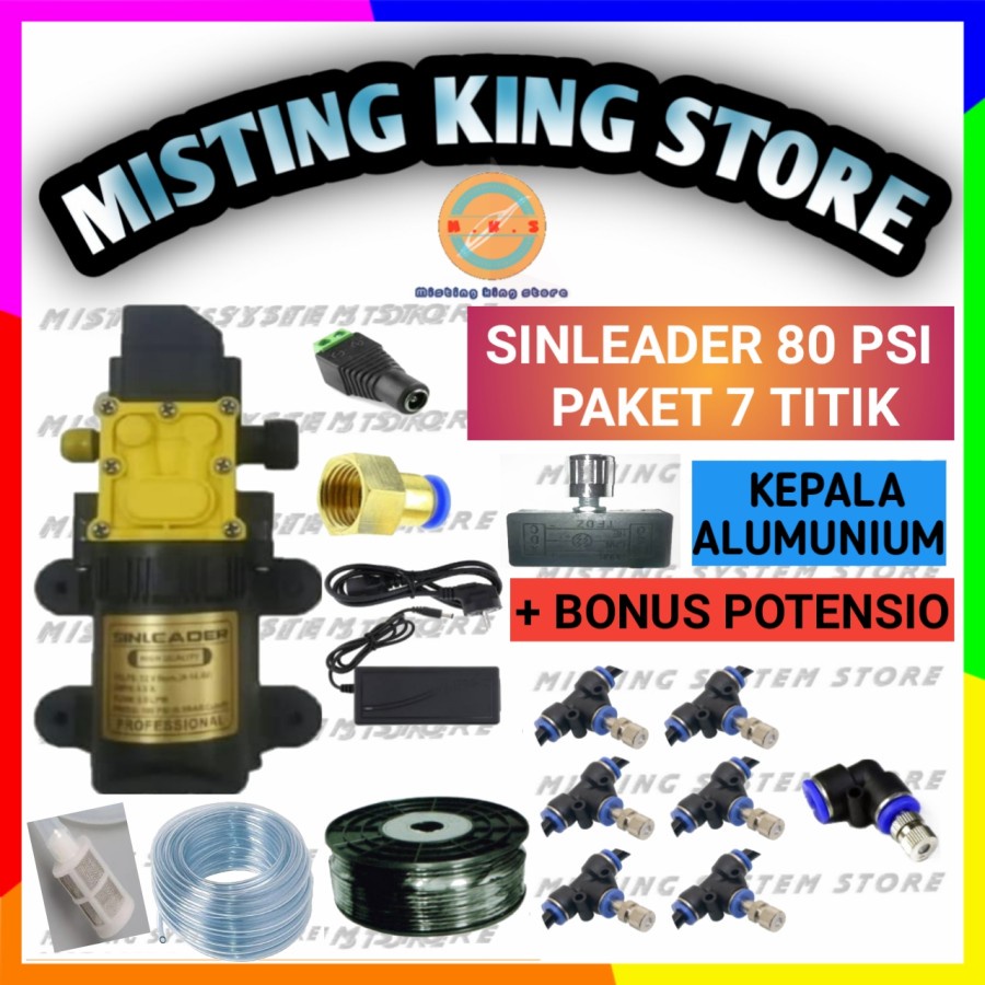 PAKET MISTING 7 TITIK ALAT SIRAM MIST NOZZLE HEAD SPRAYER PALUDARIUM