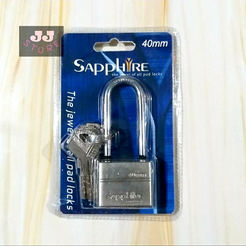 Gembok Stainless SAPPHIRE 40mm 50mm Panjang Nikel | Gembok Bagus Computer Key