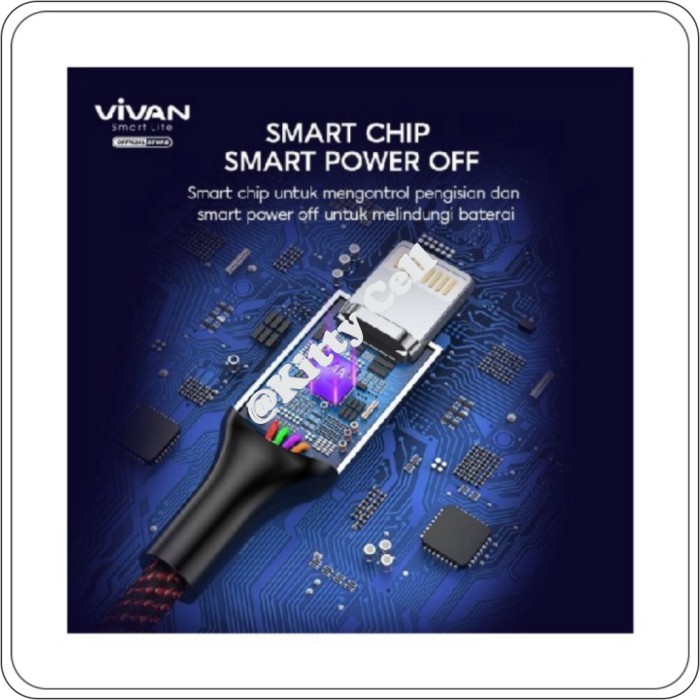 Vivan VZL100 Lightning Kabel Data Cable Auto Smart Power Off iPhone -