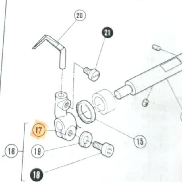 Tahanan Jarum 2575518 - Needle Guard Rear Mesin Jahit Kamkut W500