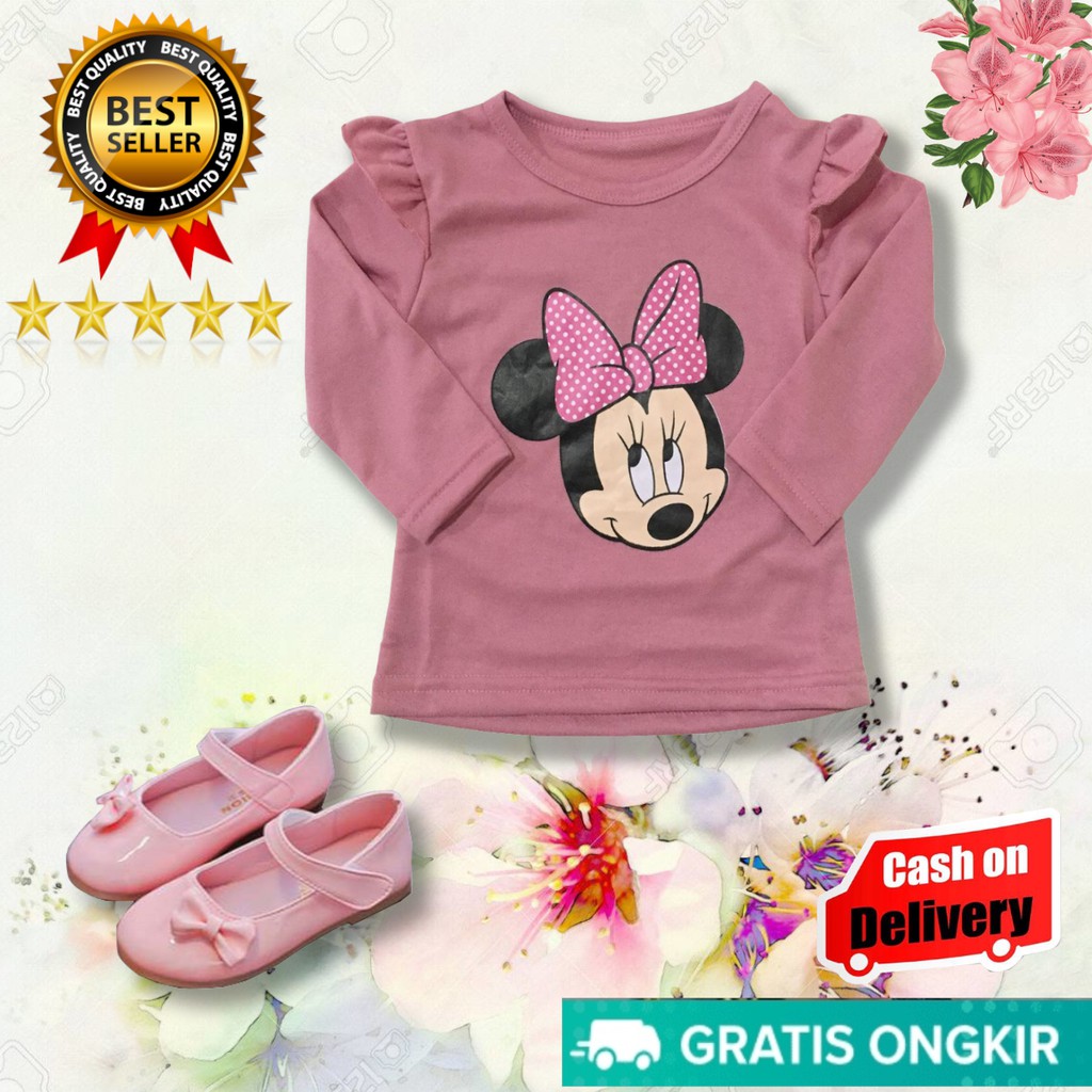 VISION ONLINE- KAOS MINNIE/ KAOS ANAK PEREMPUAN 1 TAHUN MURAH KEKINIAN/COD/GRATIS ONGKIR/KOREA