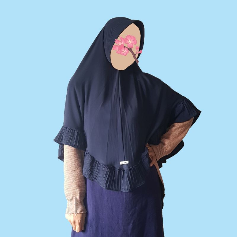 HIJAB INSTAN SYAR'I BERGO PAD ANTEM  PLISKET JERSEY PREMIUM MURAH