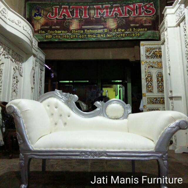 Kursi pengantin louis, kayu jati