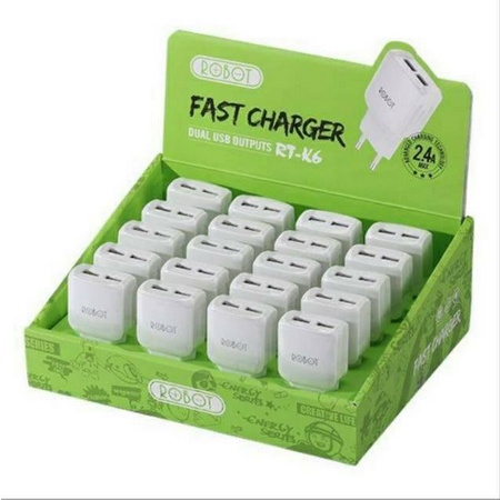 BATOK CHARGER ROBOT RT-K4/ RT-K6/ RT-K8 Output 2.4A Original - Per PCS