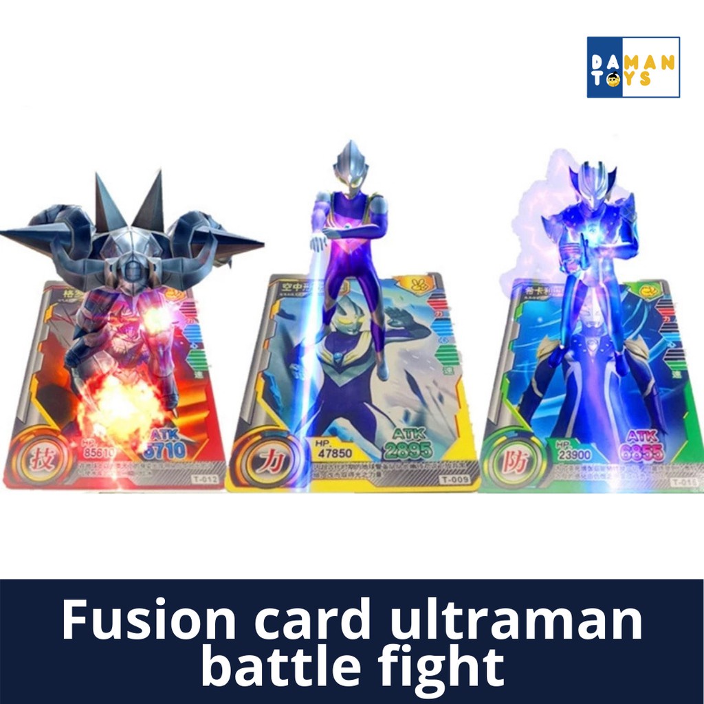 DT Mainan Kartu Ultraman Scan Fusion Card AR Ultraman Ginga ,