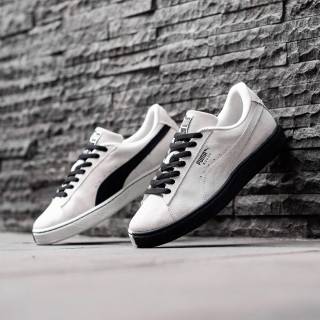 PUMA SUEDE OUTSIDER CREAM  BLACK 100 ORIGINAL SEPATU  