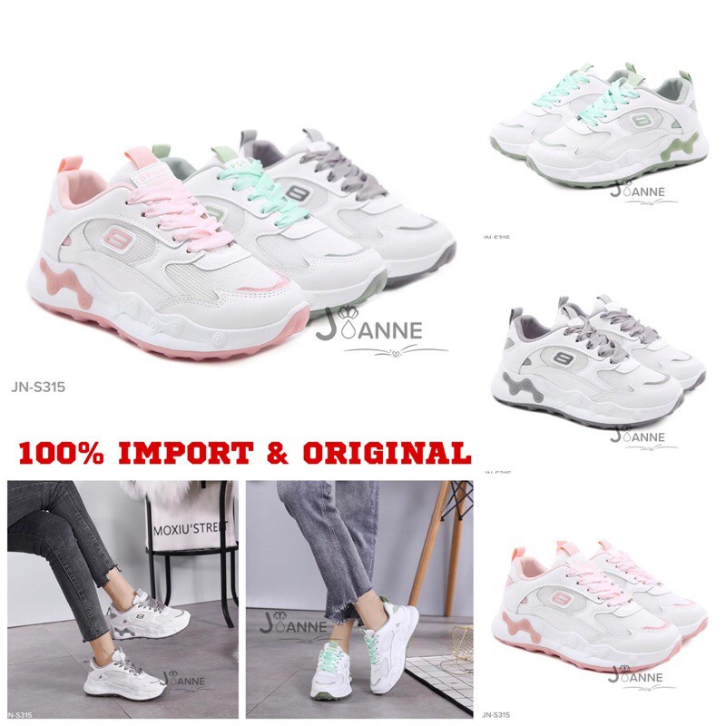 JOANNE Sepatu Sneakers Sport Shoes #JN-S315 ORIGINAL