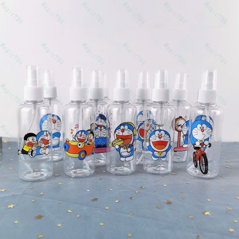 Magic789 Cute Doraemon Plastic Spray Bottle 100ML Travel Size Bottles Refillable Container for Cosmetic