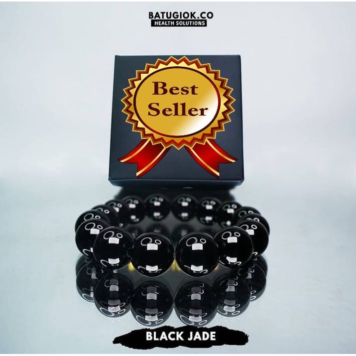 Gelang Kesehatan Asli Black Jade Stone Natural Berkhasiat Garansi
