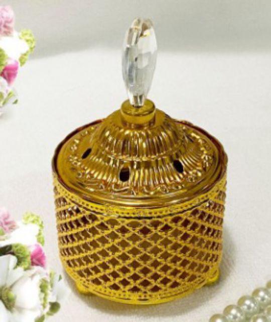 Tempat Bakar Dupa Arab Mabkharah Kerucut Gold 1 Set 2 Pcs