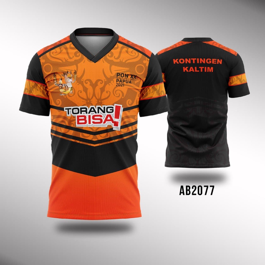 JERSEY PON PAPUA XX 2021 BAJU PEKAN OLAHRAGA NASIONAL PAPUA 2021 KONTINGEN KALIMANTAN TIMUR KALIMANT