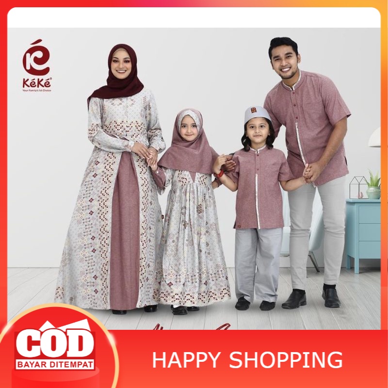 COD SARIMBIT KELUARGA KEKE ALENA MARLOT GREY SERIES TERBARU LEBARAN 2022 SET FAMILY BAJU COUPLE KOKO