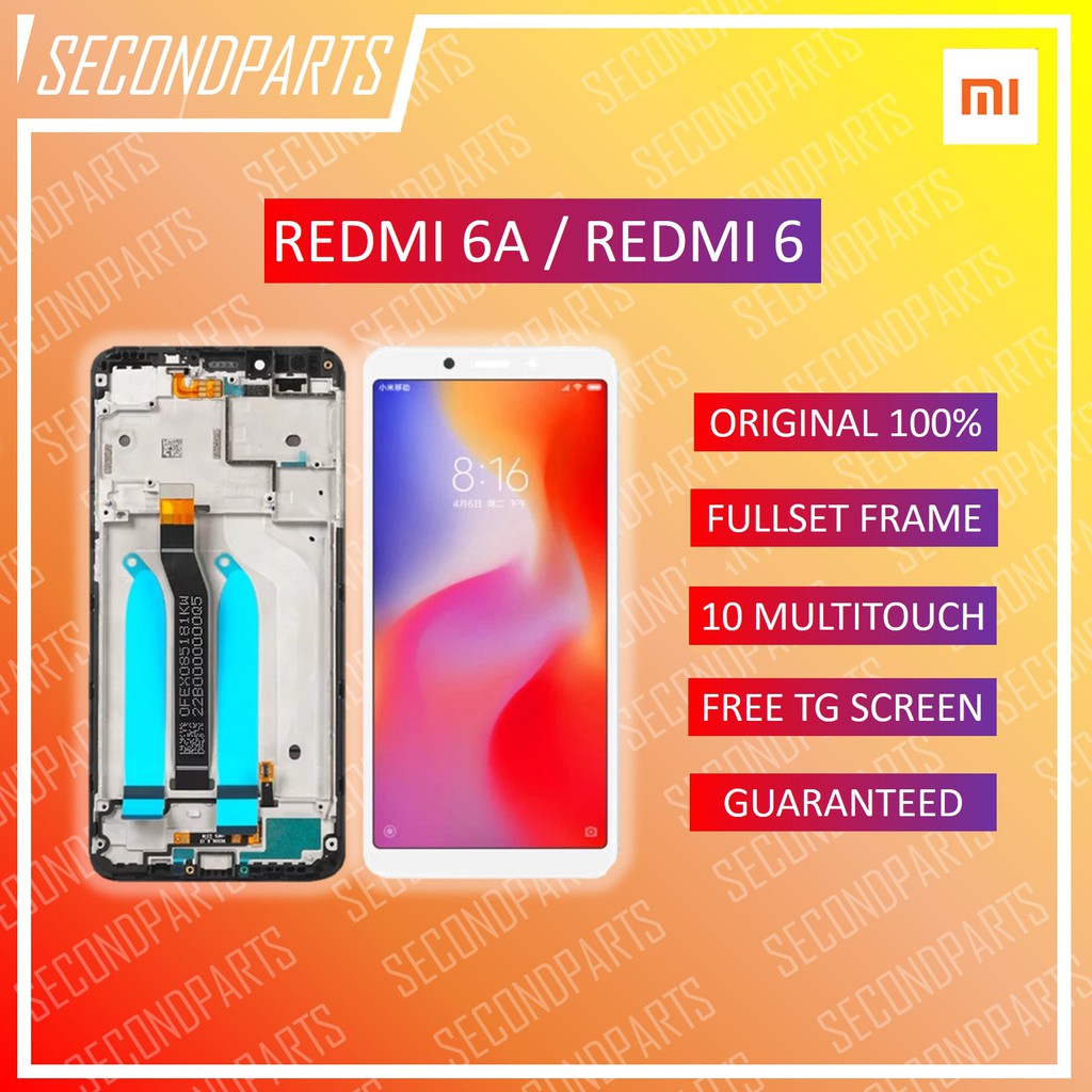 LCD FULLSET FRAME XIAOMI REDMI 6A / REDMI 6 COPOTAN