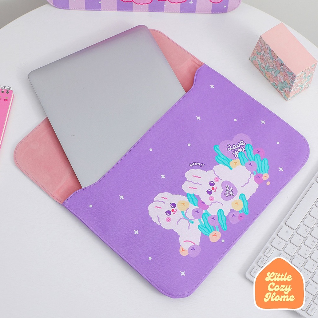 Kawaii Laptop 11 13 INCH / Laptop Sleeve Motif Karakter Lucu / Pouch Sarung Tas Bag Premium Case Korean Style / Ipad Tab Tablet Macbook Air Pro Laptop Asus Acer Lenovo HP Huawei Galaxy Tab