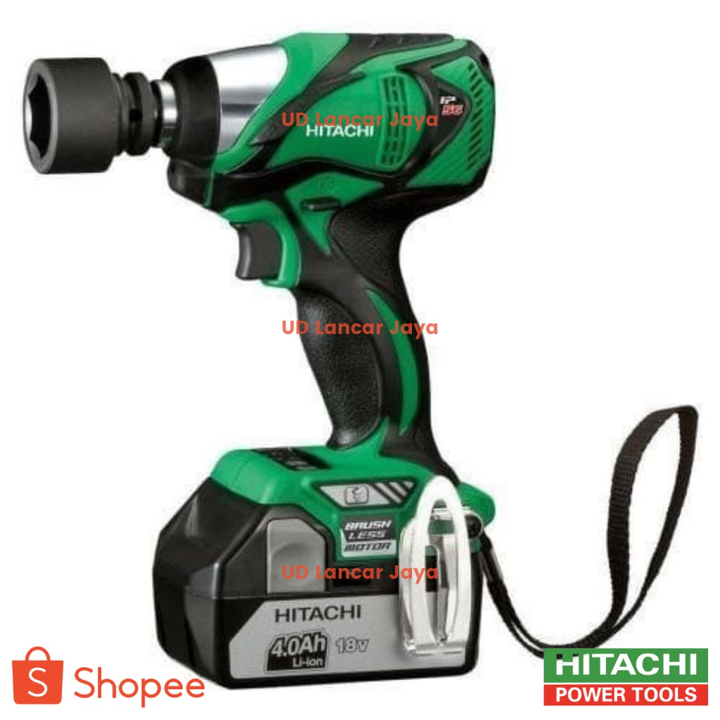 Hitachi WR18DBDL Bor Obeng Pembuka Baut Impact Wrench Hikoki WR 18DBDL