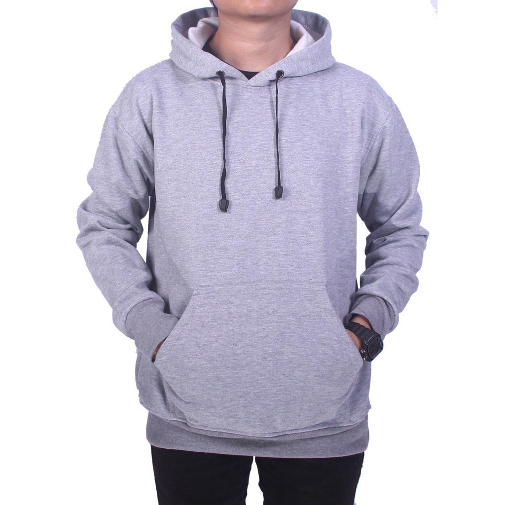 PREMIUM Jaket Sweater Hoodie Polos Unisex Pria dan wanita Ukuran M sampai XXL Bahan Premium Tebal