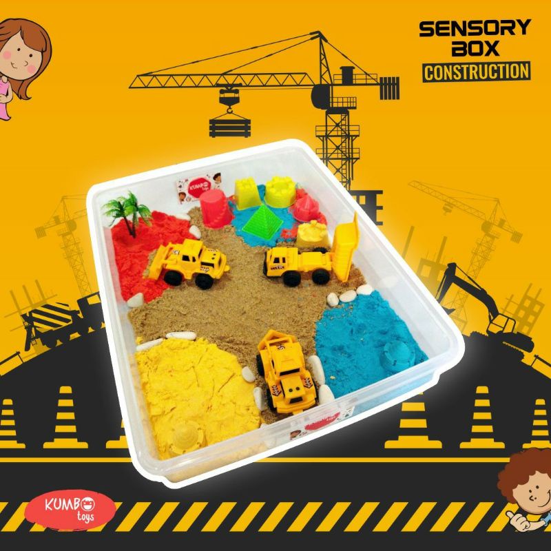 Construction Sensory Box / Sensory Play Mainan Edukasi