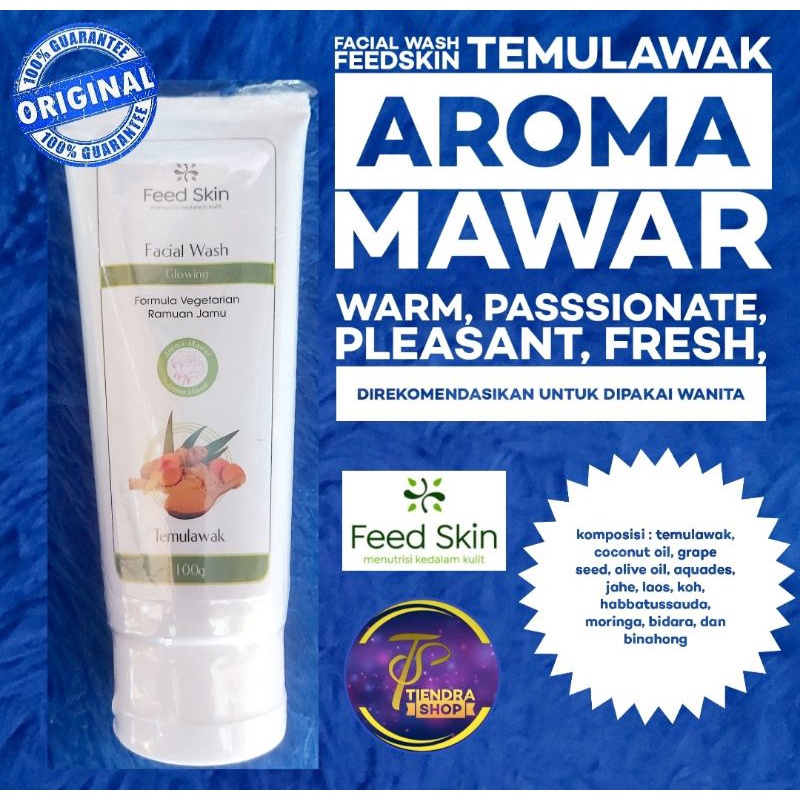 Feedskin Aroma Mawar Facial Wash Temulawak ASLI Salina Herbal