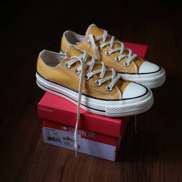 SEPATU CONVERSE ALL STAR LOW 70s SEVENTIES SUN FLOWER - ORIGINAL - MIRROR YELLOW KUNING sunflower