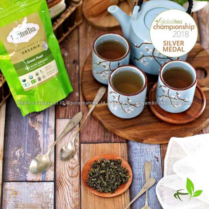 

Bb0621D Teh Hijau Organik Harendong Indonesian Organic Green Tea Bantentea 80G 0547771