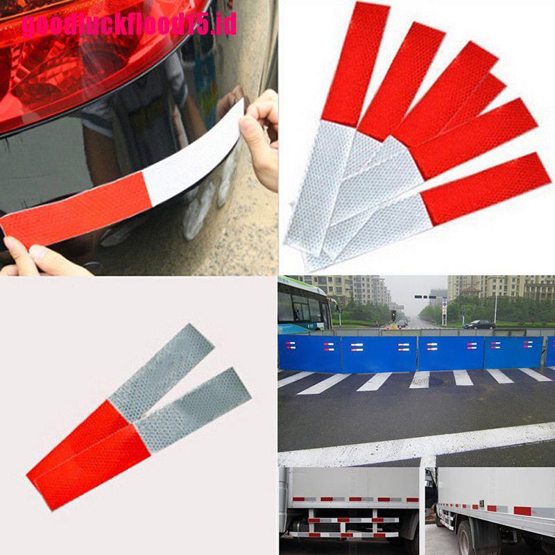 (LUCKID) 10pcs Tape Reflektor Cahaya Untuk Mobil / Truk