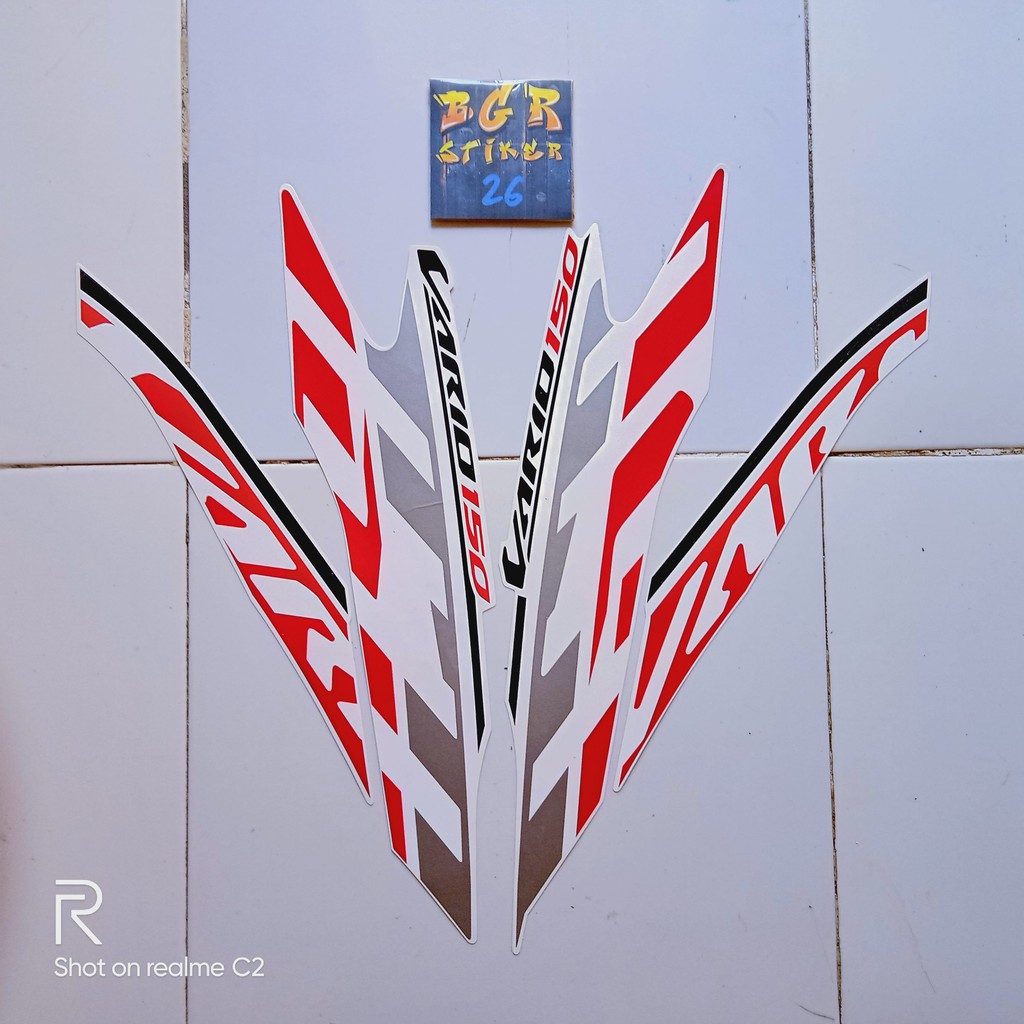 stiker/sticker striping motor Honda vario 150 all new 2020 putih