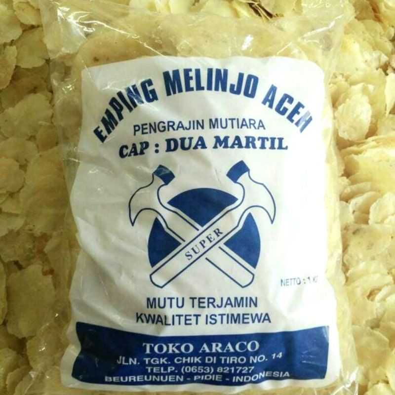 

Emping melinjo Aceh cap 2 martil 1kg | emping araco