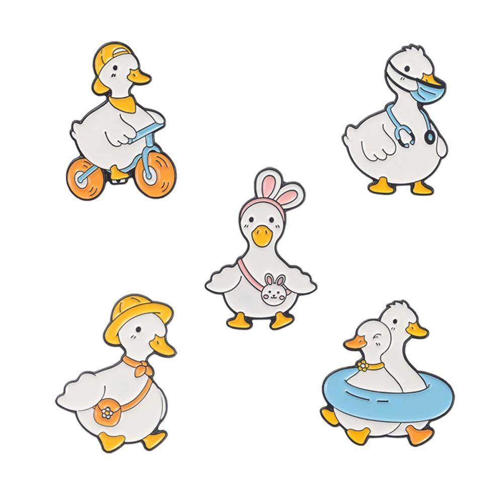 [Elegan] Bebek Bros Kerah Bros Hadiah Untuk Aksesoris Perhiasan Anak-Anak Angsa Nakal Lencana Pin Kerah Pin Enamel Hewan Pin