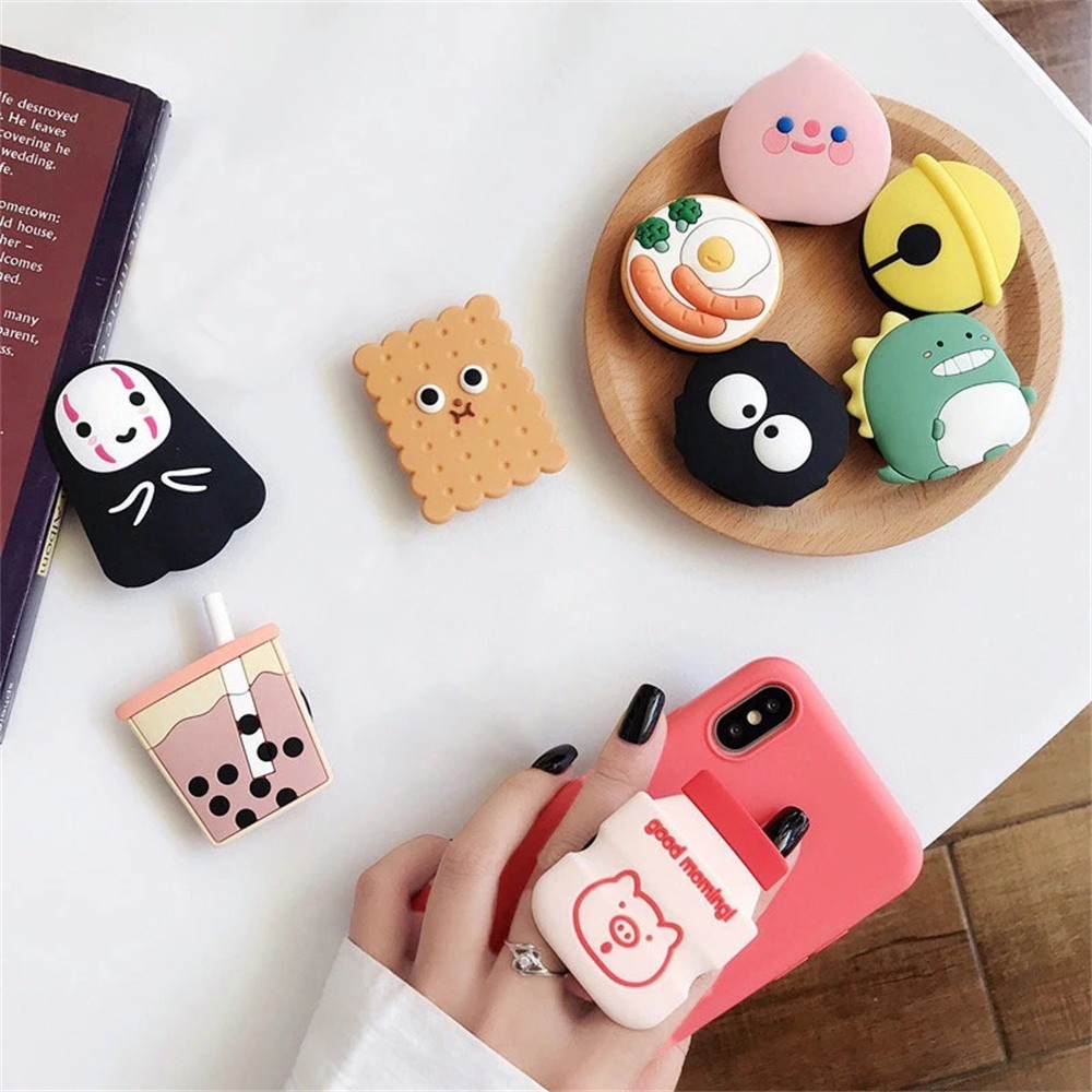 Lanfy Stand Holder / Dudukan Ponsel Model Lipat Flexible Desain Kartun Kreatif