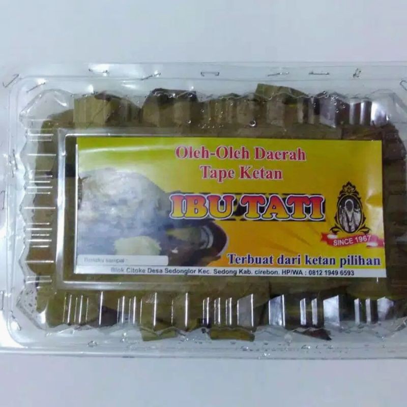

TAPE KETAN KHAS CIREBON/KUNINGAN IBU HJ.TATI KEMASAN MIKA KOTAK ISI 30 PCS