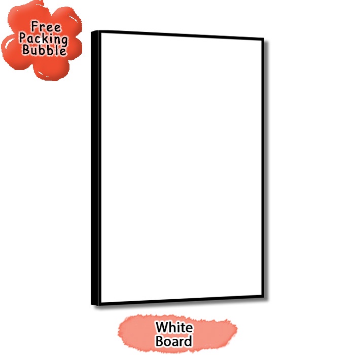 

White Board Melamin / Papan Tulis Putih Ukuran 80x130 cm