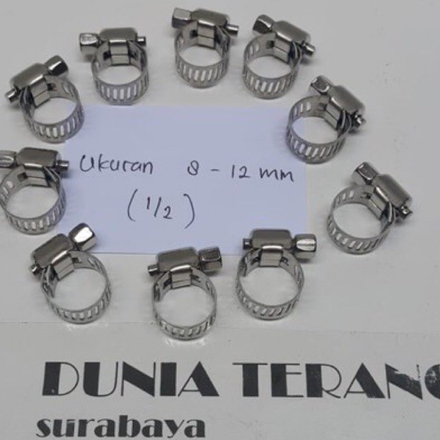 Klem Selang VOXY Stainless Steel 1/2&quot; - Cleam Slang Stenles Tw Kilap 1/2 in - Kleam Clem 1/2in