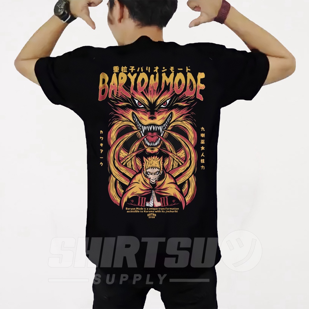 Baju Kaos T Shirt Distro Oblong Pria Wibu Gambar Sablon Merchandise Hitam Anime Akatsuki Naruto Bary