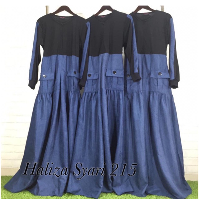Haliza gamis 215 (gamis only) original by haliza syari