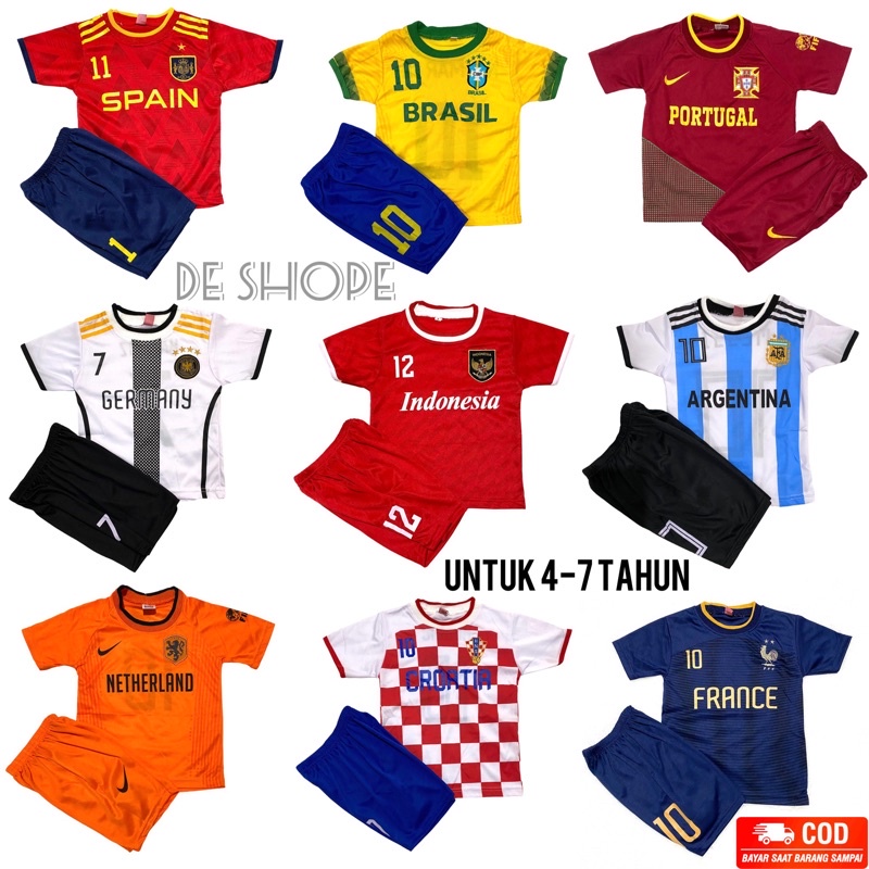 COD / SETELAN BOLA NEGARA TERBARU 2022 / BAJU BOLA ANAK TERMURAH / BAJU BOLA ANAK LAKI LAKI / BAJU OLAHRAGA ANAK