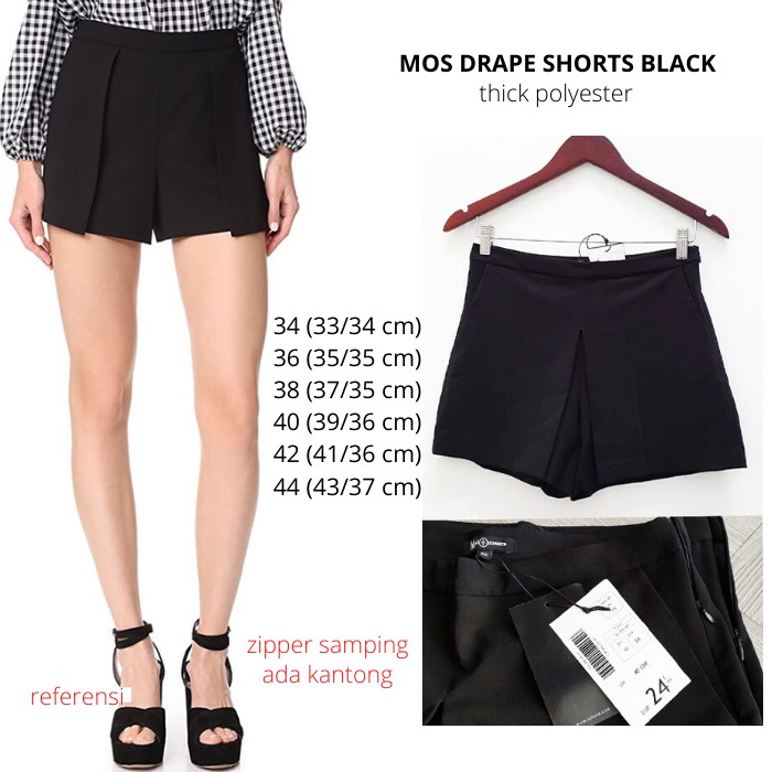 Celana Pendek Wanita Murah Mos Drape Black Shopee Indonesia Celana Pendek Wanita Murah Mos Drape Black Shopee Indonesia