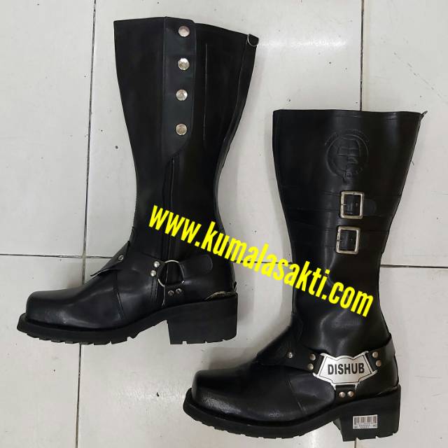 Sepatu Tunggang Dishub Kulit Asli Dop Kotak